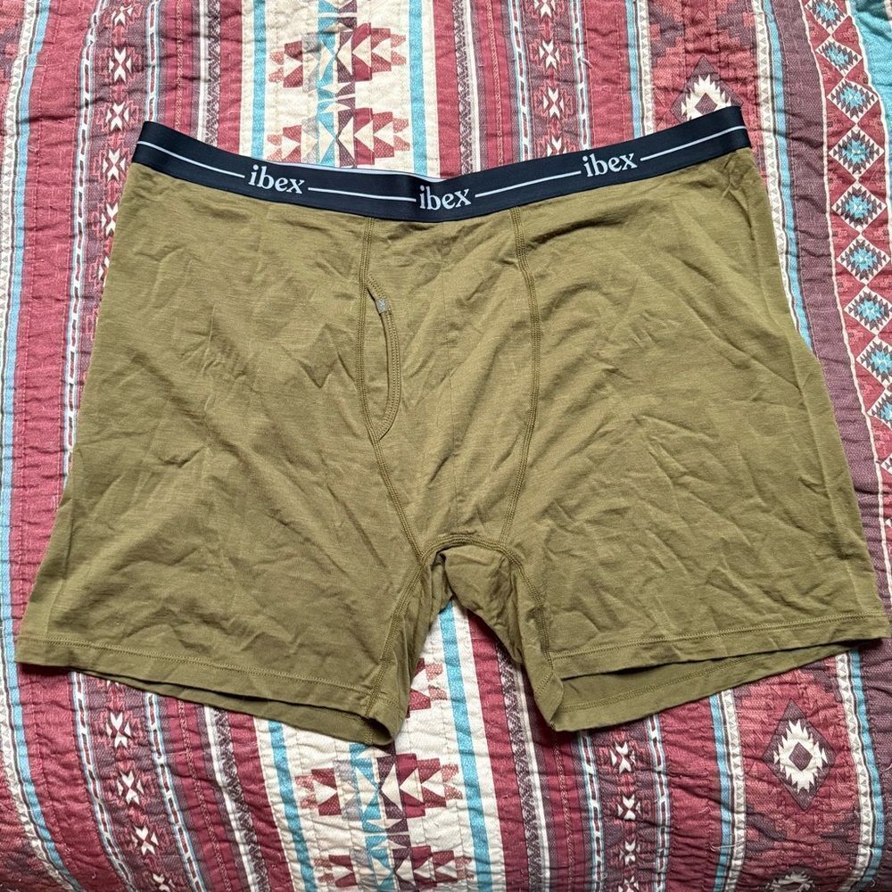 Ibex men’s merino wool boxer briefs size XXL